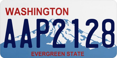 WA license plate AAP2128