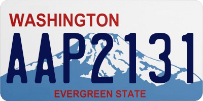WA license plate AAP2131
