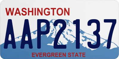 WA license plate AAP2137