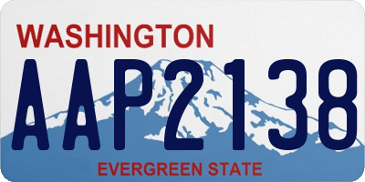 WA license plate AAP2138