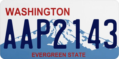 WA license plate AAP2143