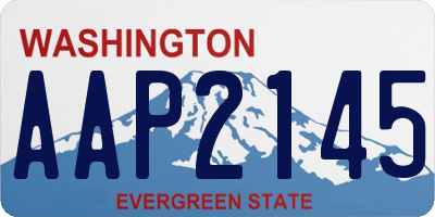 WA license plate AAP2145
