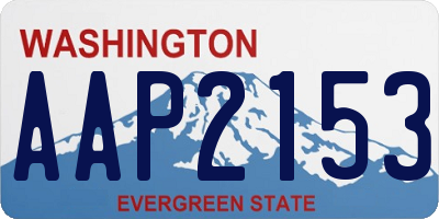 WA license plate AAP2153