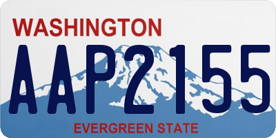 WA license plate AAP2155
