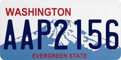 WA license plate AAP2156
