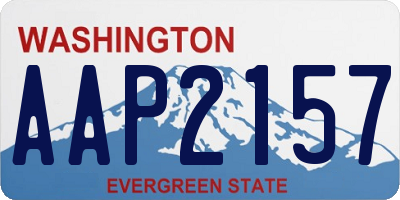 WA license plate AAP2157