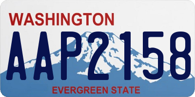 WA license plate AAP2158