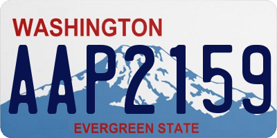 WA license plate AAP2159