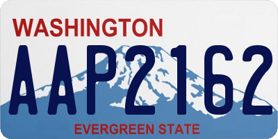 WA license plate AAP2162