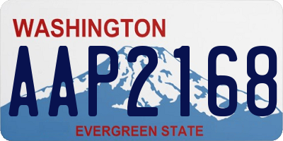 WA license plate AAP2168