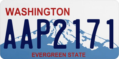 WA license plate AAP2171