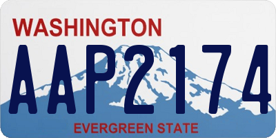 WA license plate AAP2174