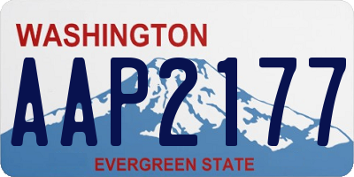 WA license plate AAP2177