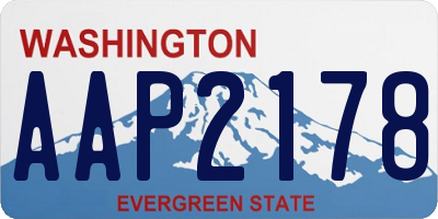WA license plate AAP2178