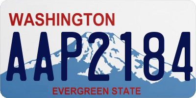 WA license plate AAP2184