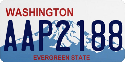WA license plate AAP2188