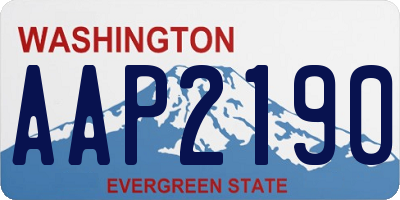 WA license plate AAP2190