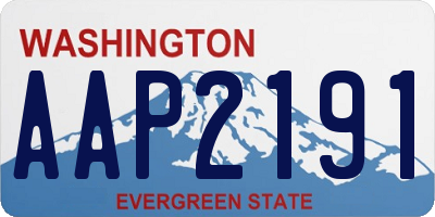 WA license plate AAP2191