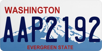 WA license plate AAP2192