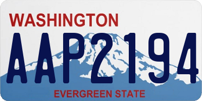 WA license plate AAP2194