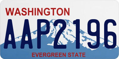 WA license plate AAP2196