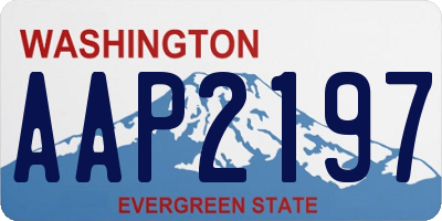 WA license plate AAP2197