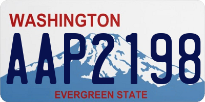 WA license plate AAP2198