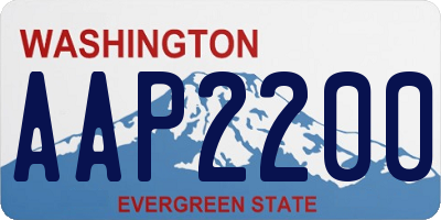WA license plate AAP2200