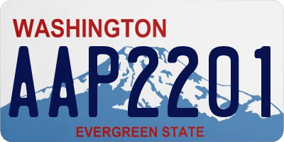 WA license plate AAP2201