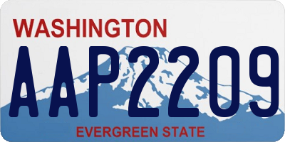 WA license plate AAP2209