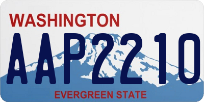 WA license plate AAP2210