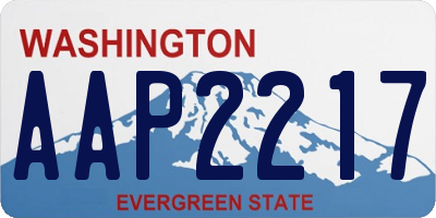 WA license plate AAP2217