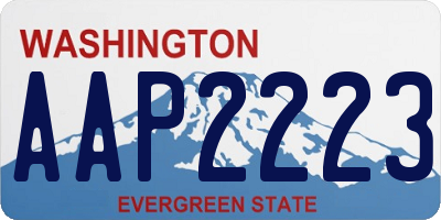 WA license plate AAP2223