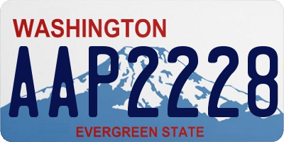 WA license plate AAP2228