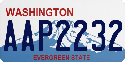 WA license plate AAP2232