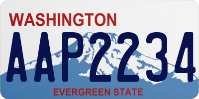 WA license plate AAP2234