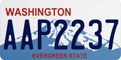 WA license plate AAP2237