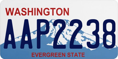 WA license plate AAP2238