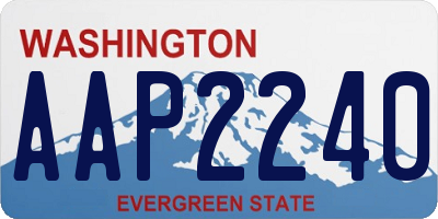 WA license plate AAP2240