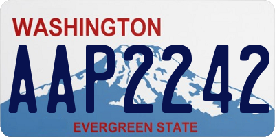 WA license plate AAP2242