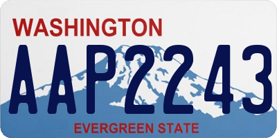 WA license plate AAP2243