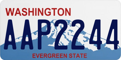 WA license plate AAP2244