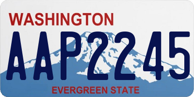 WA license plate AAP2245