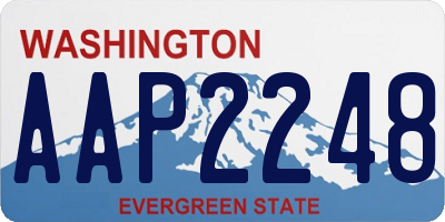 WA license plate AAP2248