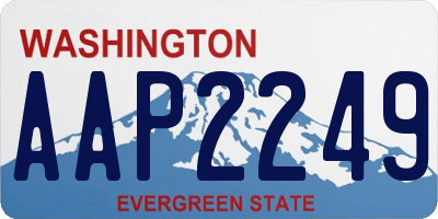 WA license plate AAP2249