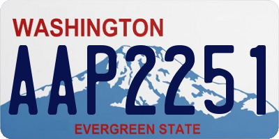 WA license plate AAP2251