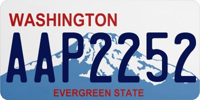 WA license plate AAP2252