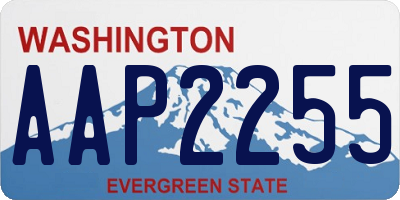 WA license plate AAP2255