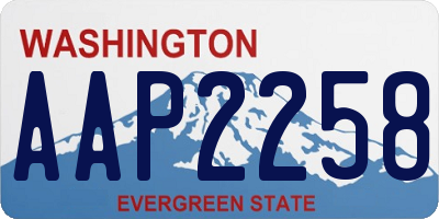 WA license plate AAP2258