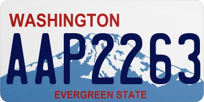 WA license plate AAP2263